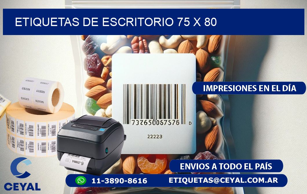 etiquetas de escritorio 75 x 80