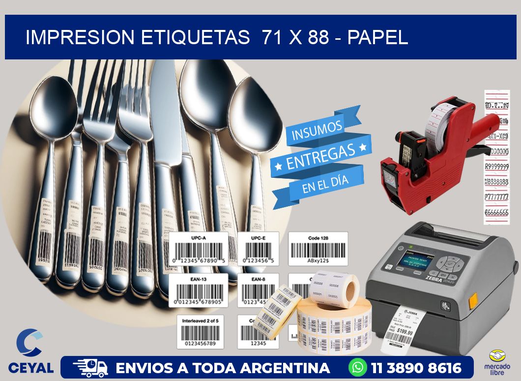 impresion etiquetas  71 x 88 - papel