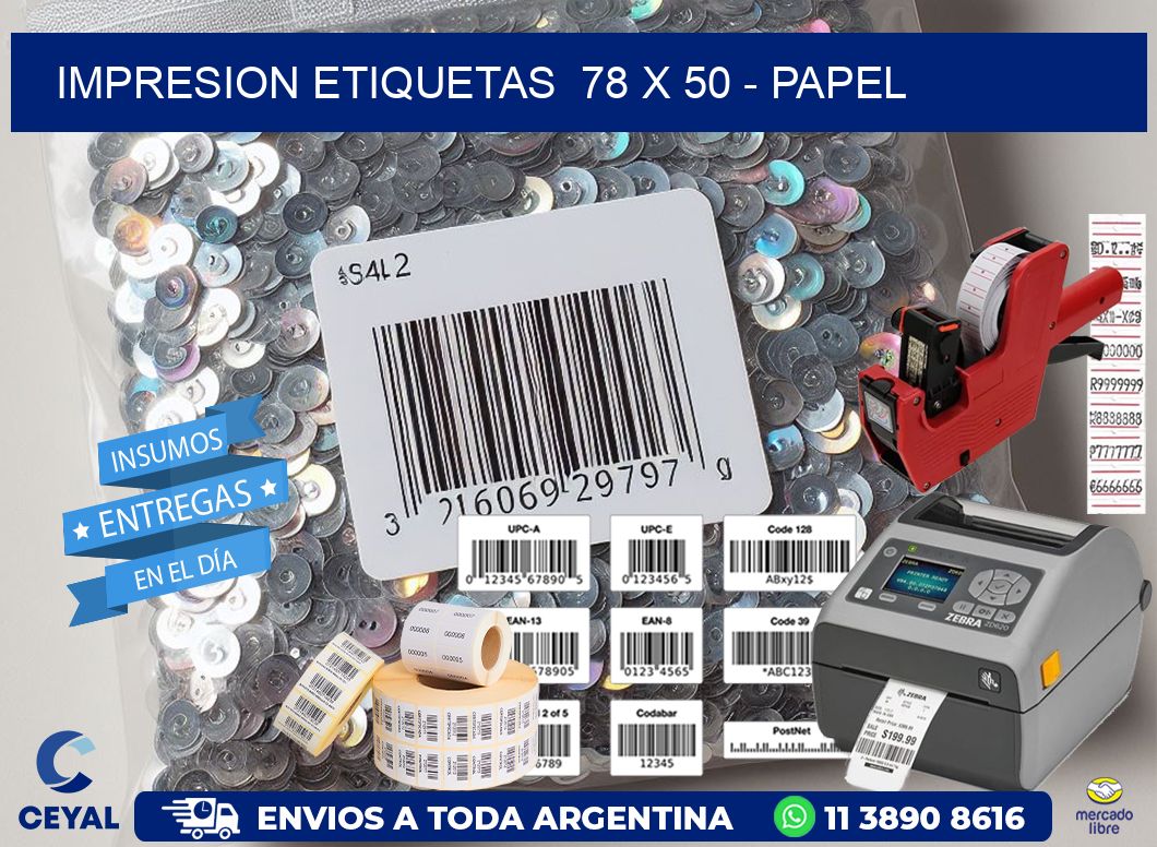 impresion etiquetas  78 x 50 - papel