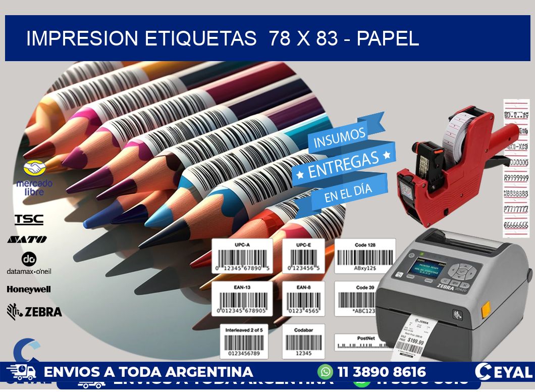 impresion etiquetas  78 x 83 - papel