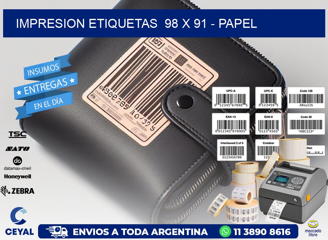impresion etiquetas  98 x 91 – papel