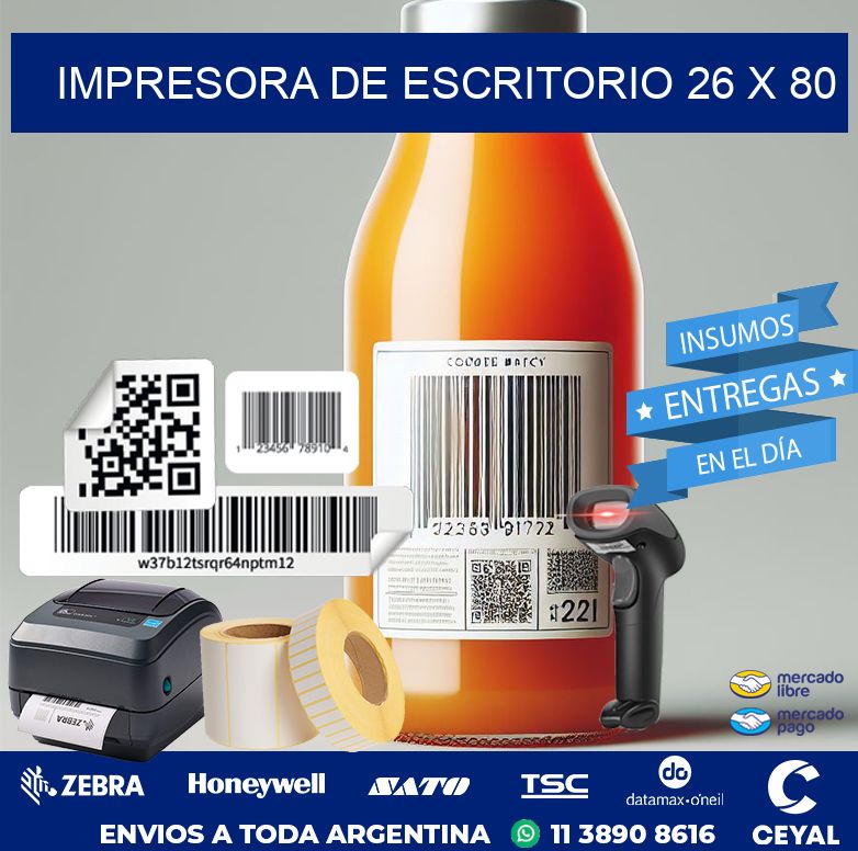 impresora de escritorio 26 x 80