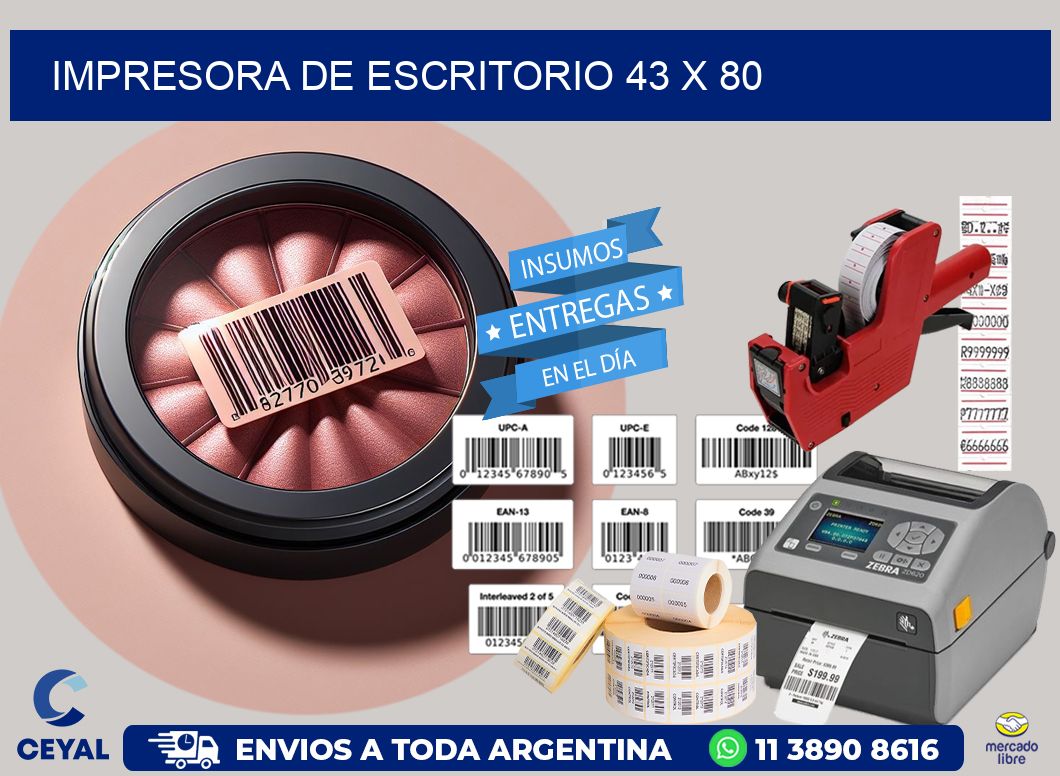 impresora de escritorio 43 x 80