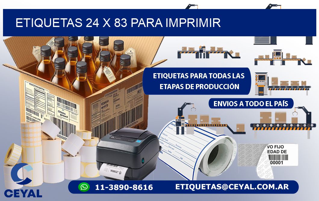 ETIQUETAS 24 x 83 PARA IMPRIMIR