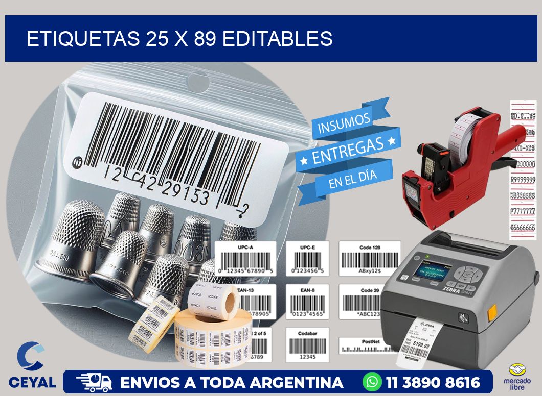 ETIQUETAS 25 x 89 EDITABLES
