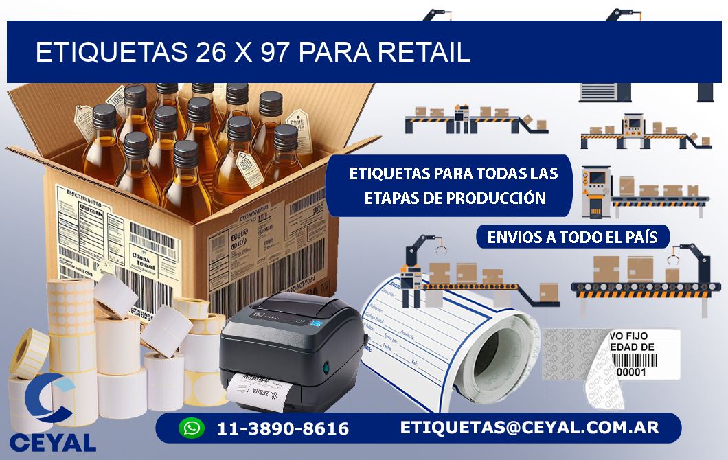 ETIQUETAS 26 x 97 PARA RETAIL