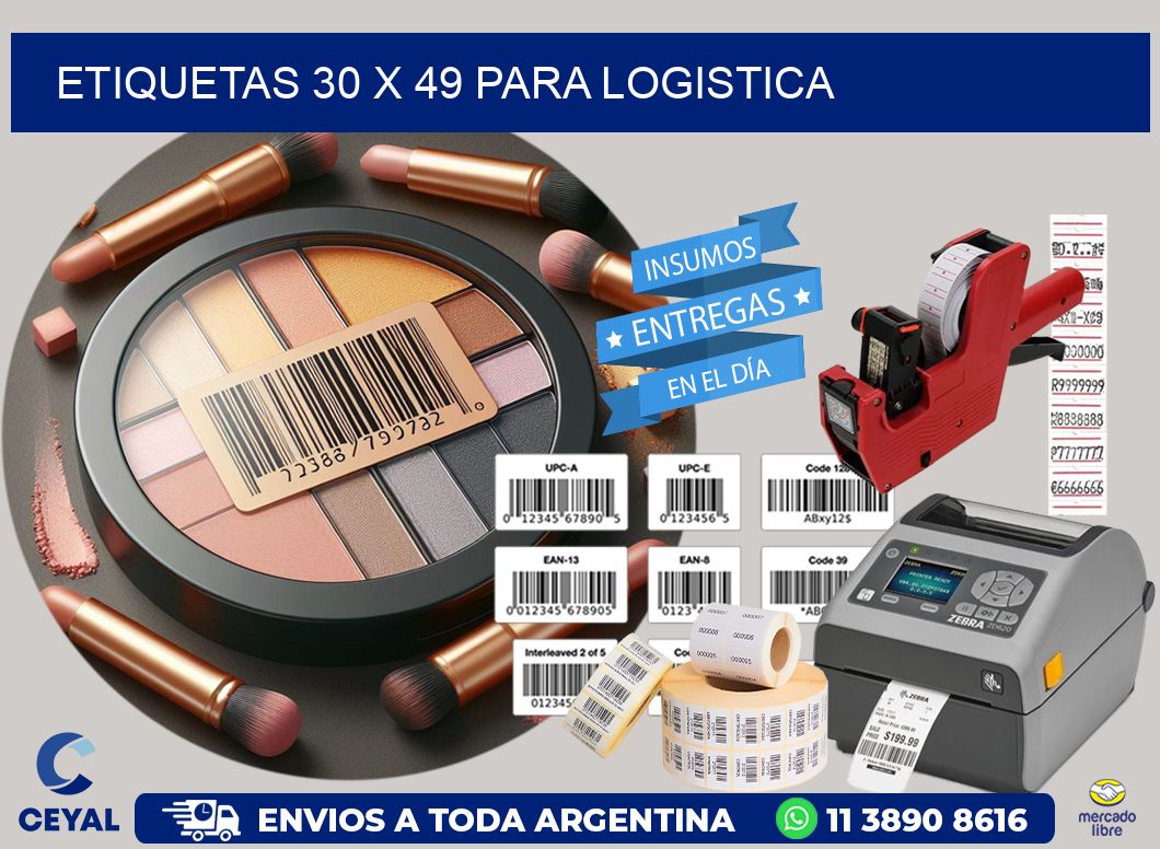 ETIQUETAS 30 x 49 PARA LOGISTICA