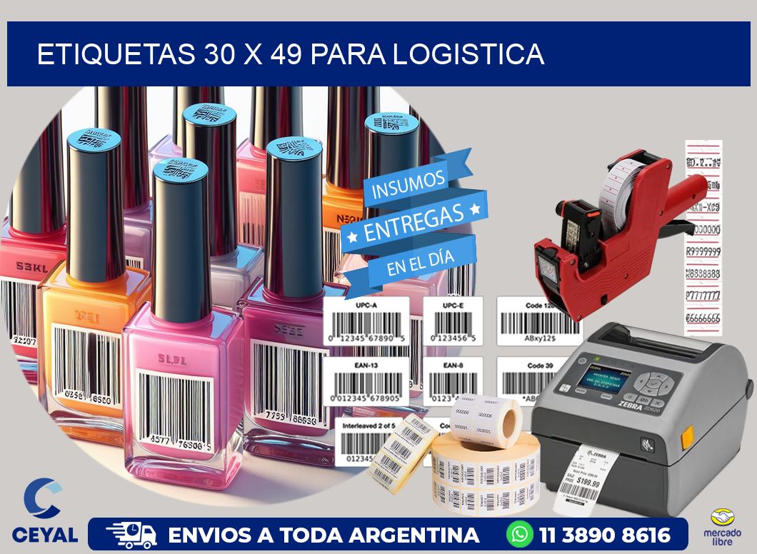 ETIQUETAS 30 x 49 PARA LOGISTICA