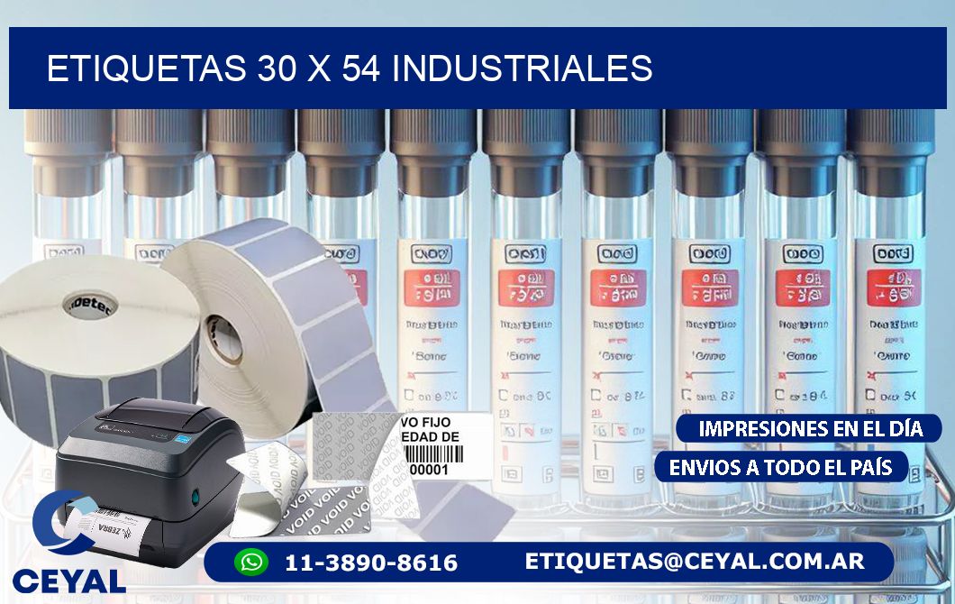 ETIQUETAS 30 x 54 INDUSTRIALES