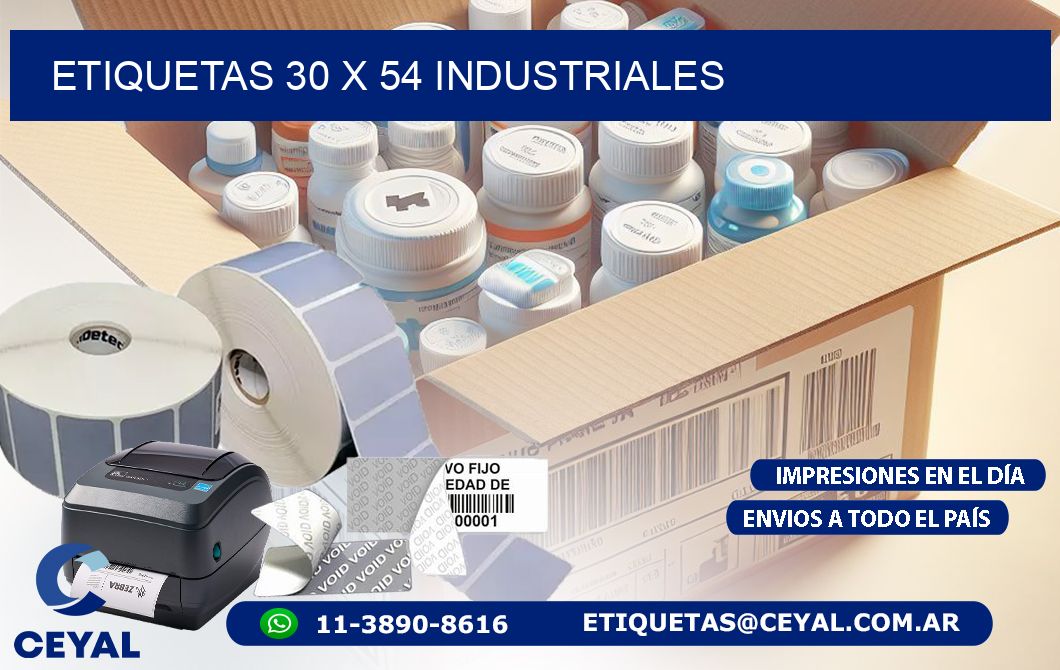 ETIQUETAS 30 x 54 INDUSTRIALES