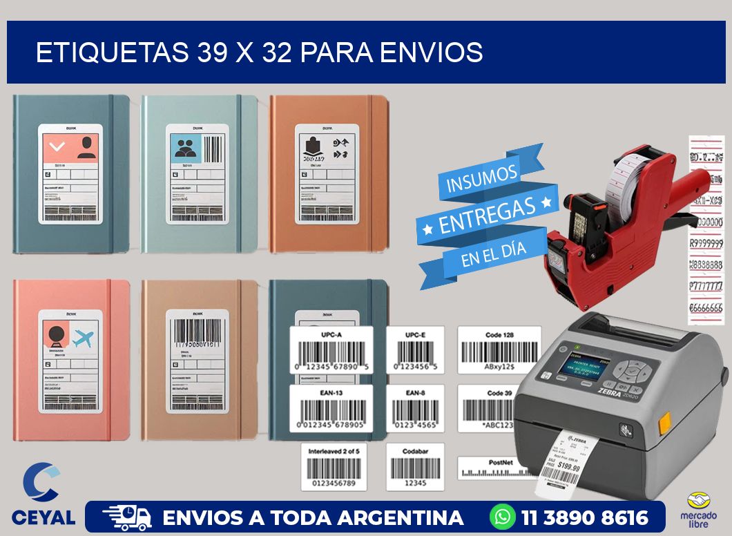 ETIQUETAS 39 x 32 PARA ENVIOS
