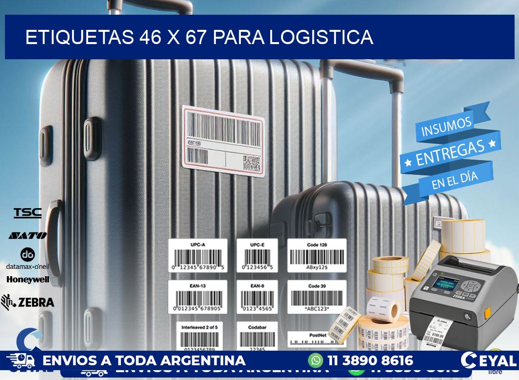 ETIQUETAS 46 x 67 PARA LOGISTICA