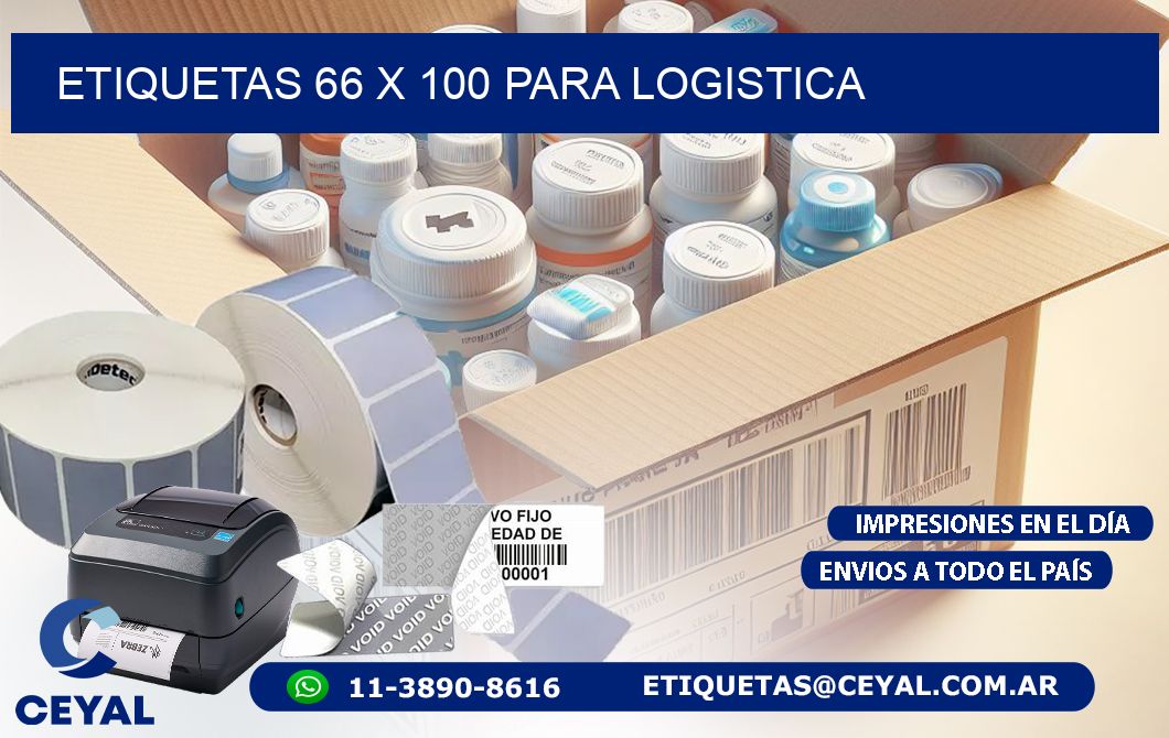 ETIQUETAS 66 x 100 PARA LOGISTICA
