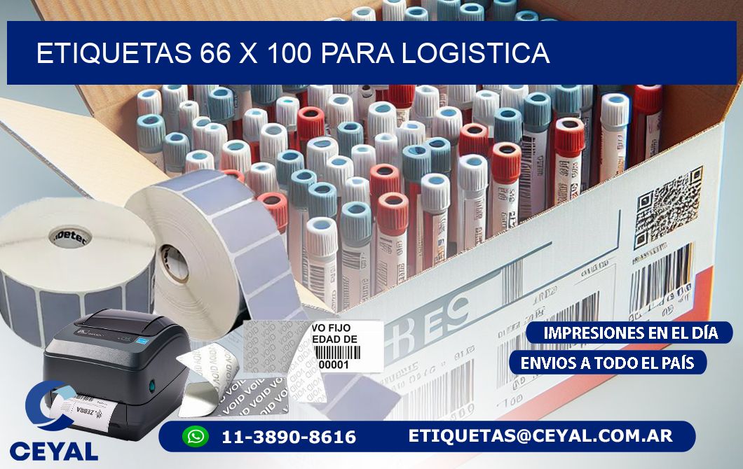 ETIQUETAS 66 x 100 PARA LOGISTICA