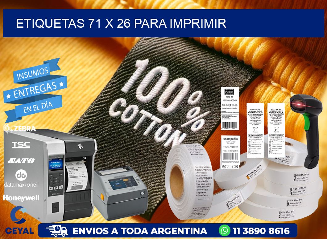 ETIQUETAS 71 x 26 PARA IMPRIMIR
