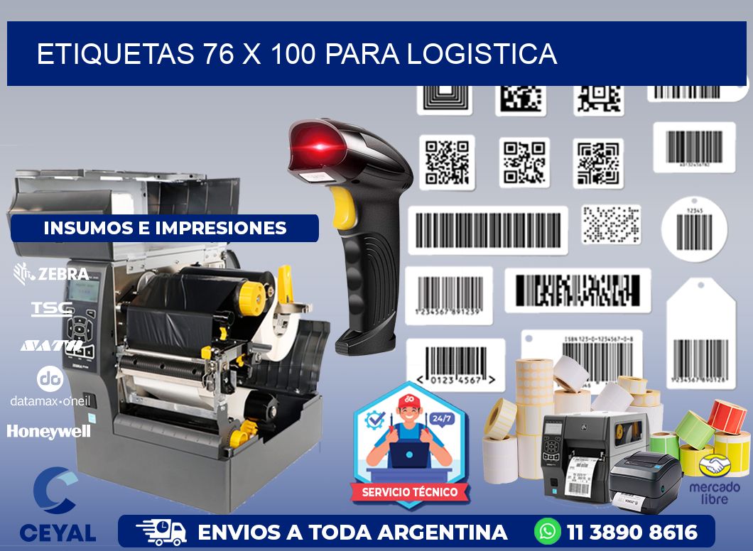 ETIQUETAS 76 x 100 PARA LOGISTICA