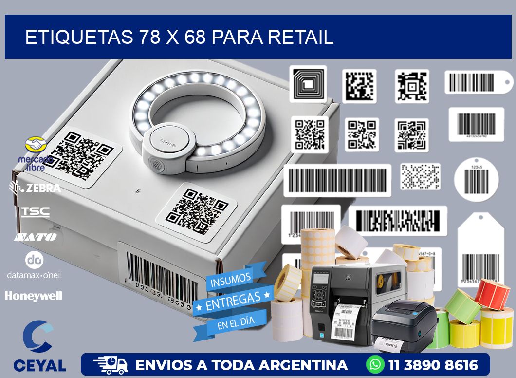 ETIQUETAS 78 x 68 PARA RETAIL