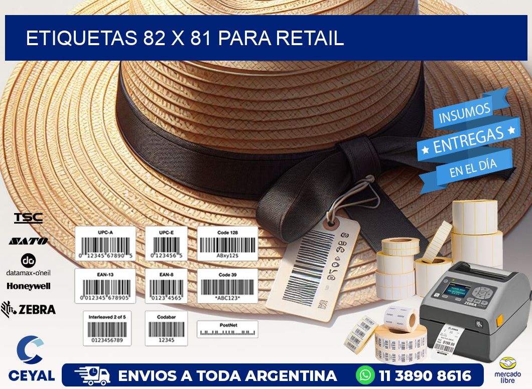 ETIQUETAS 82 x 81 PARA RETAIL