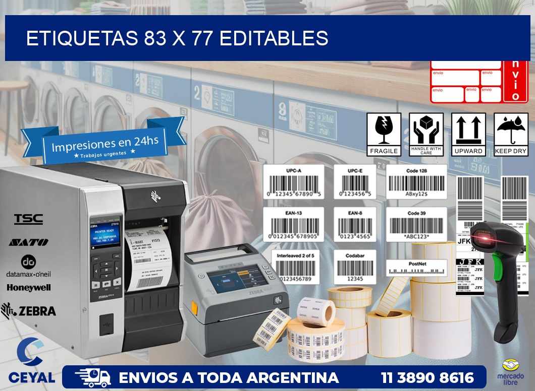 ETIQUETAS 83 x 77 EDITABLES