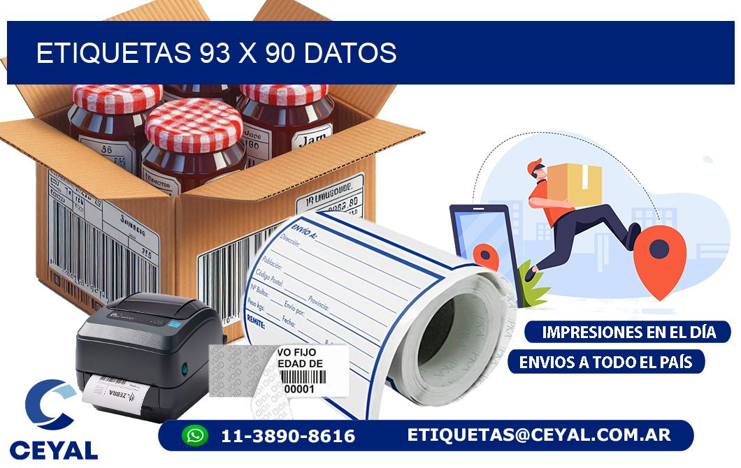 ETIQUETAS 93 x 90 DATOS