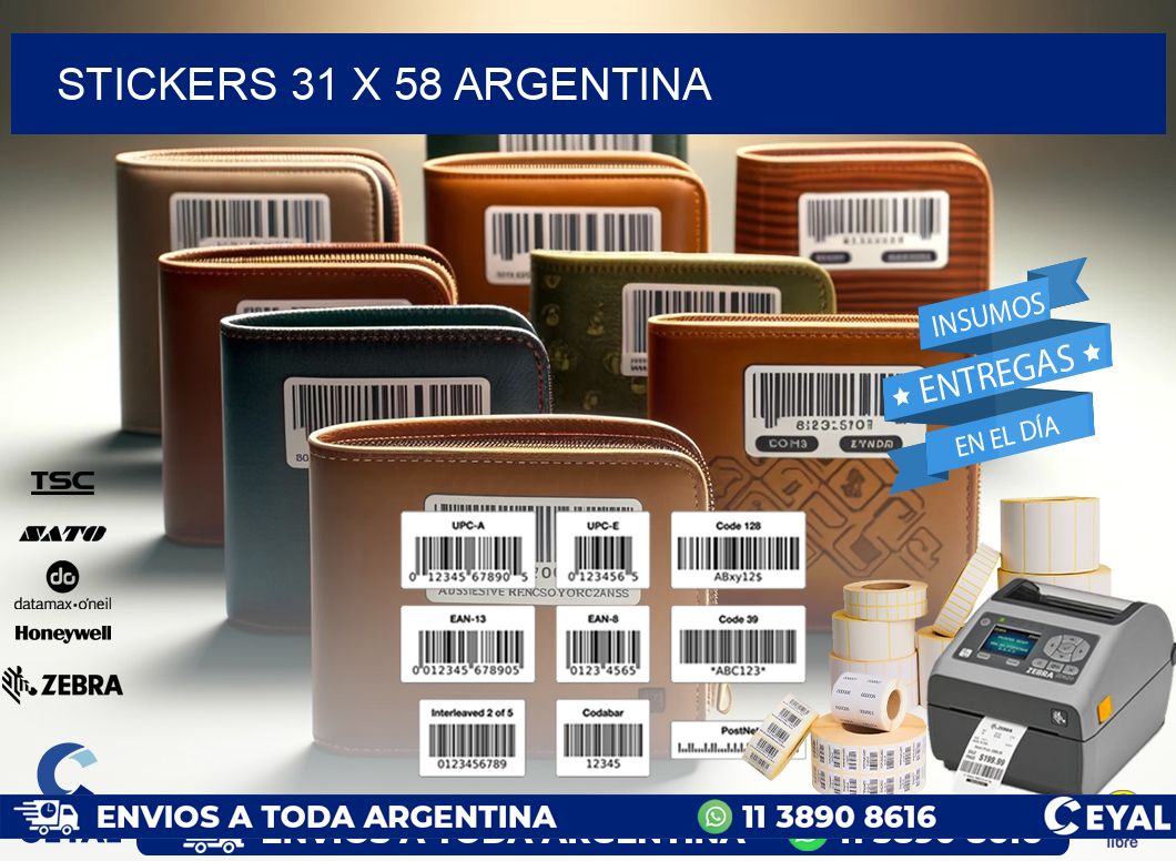 STICKERS 31 x 58 ARGENTINA