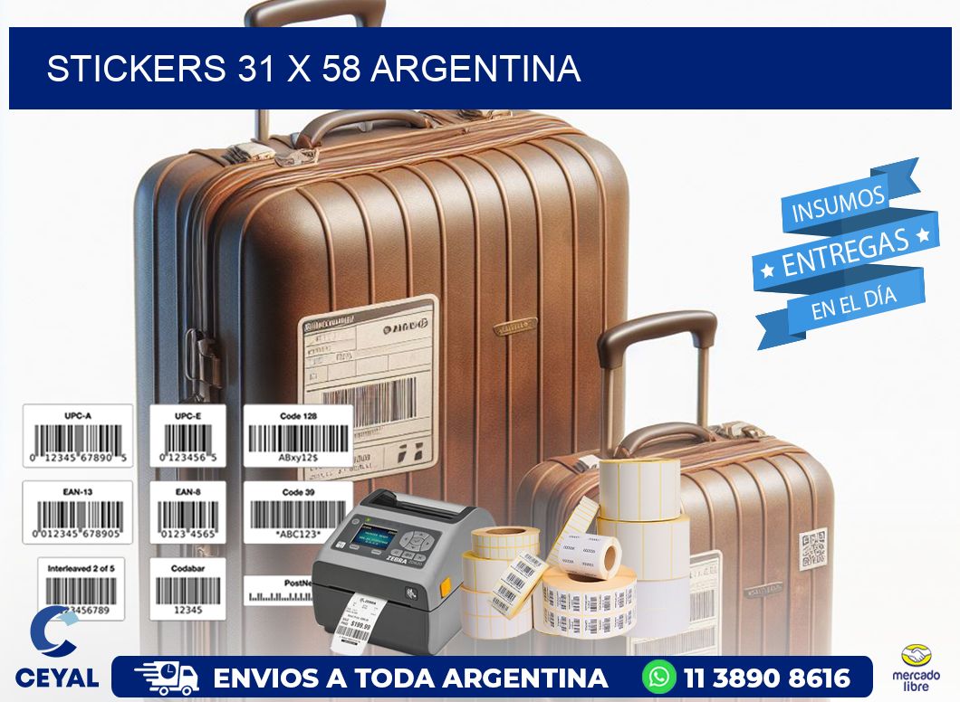 STICKERS 31 x 58 ARGENTINA