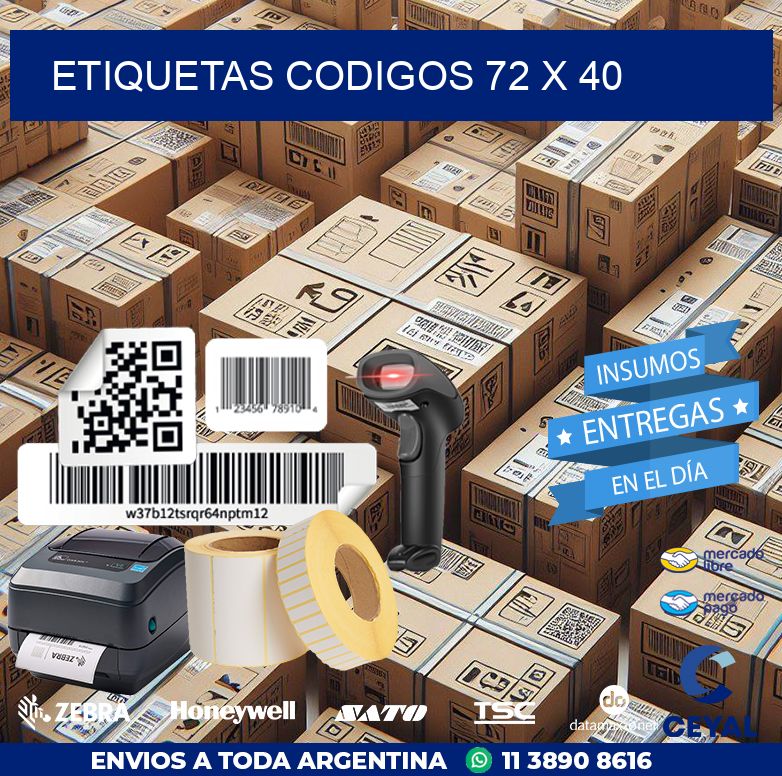 etiquetas codigos 72 x 40