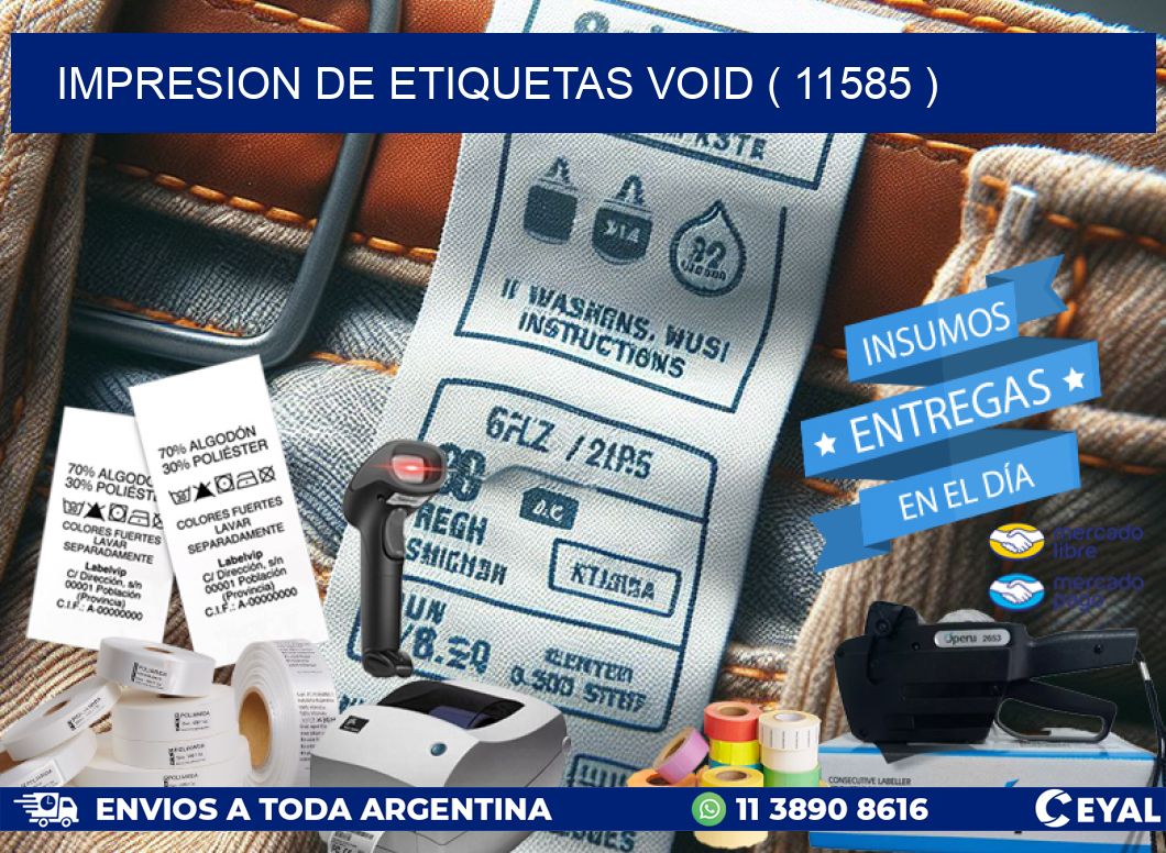 impresion de etiquetas VOID ( 11585 )