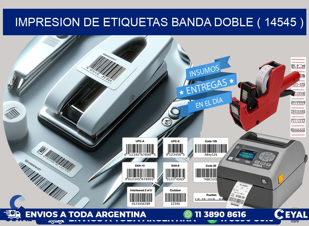 impresion de etiquetas banda doble ( 14545 )