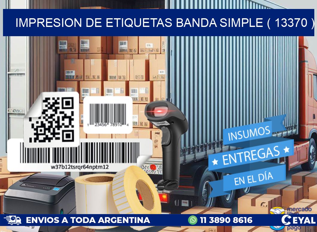 impresion de etiquetas banda simple ( 13370 )