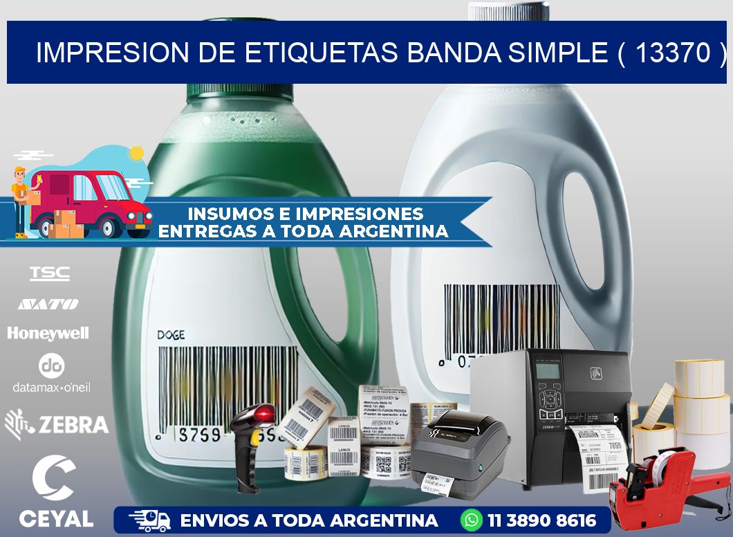 impresion de etiquetas banda simple ( 13370 )
