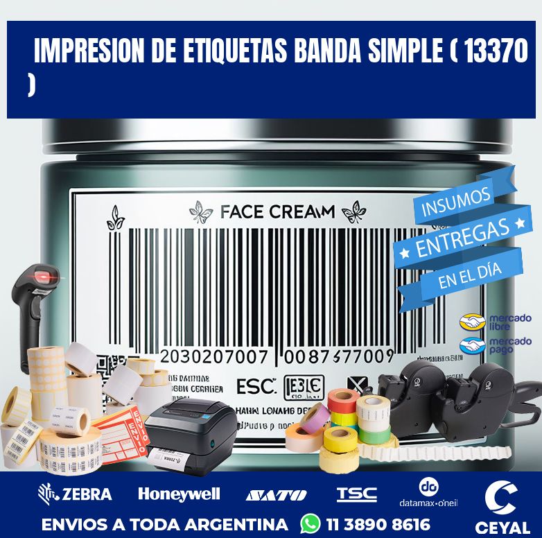 impresion de etiquetas banda simple ( 13370 )