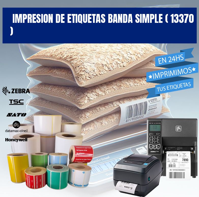 impresion de etiquetas banda simple ( 13370 )