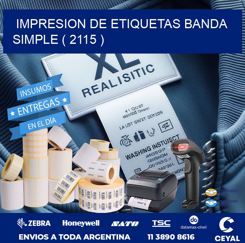 impresion de etiquetas banda simple ( 2115 )