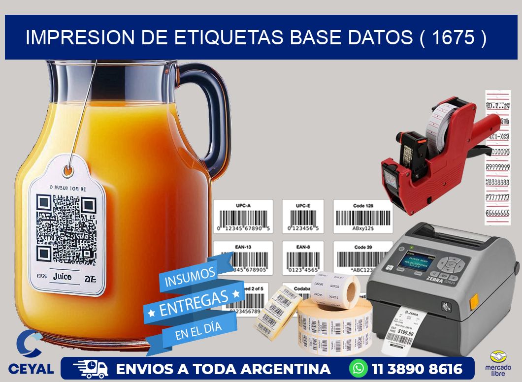 impresion de etiquetas base datos ( 1675 )