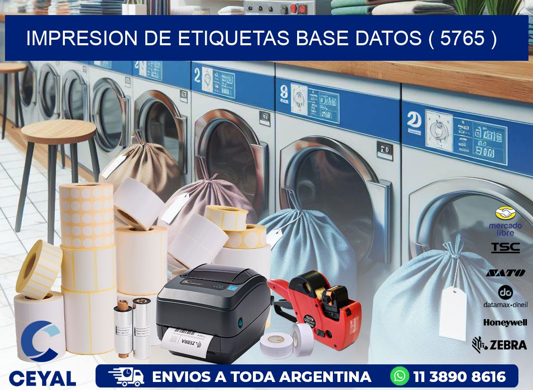 impresion de etiquetas base datos ( 5765 )