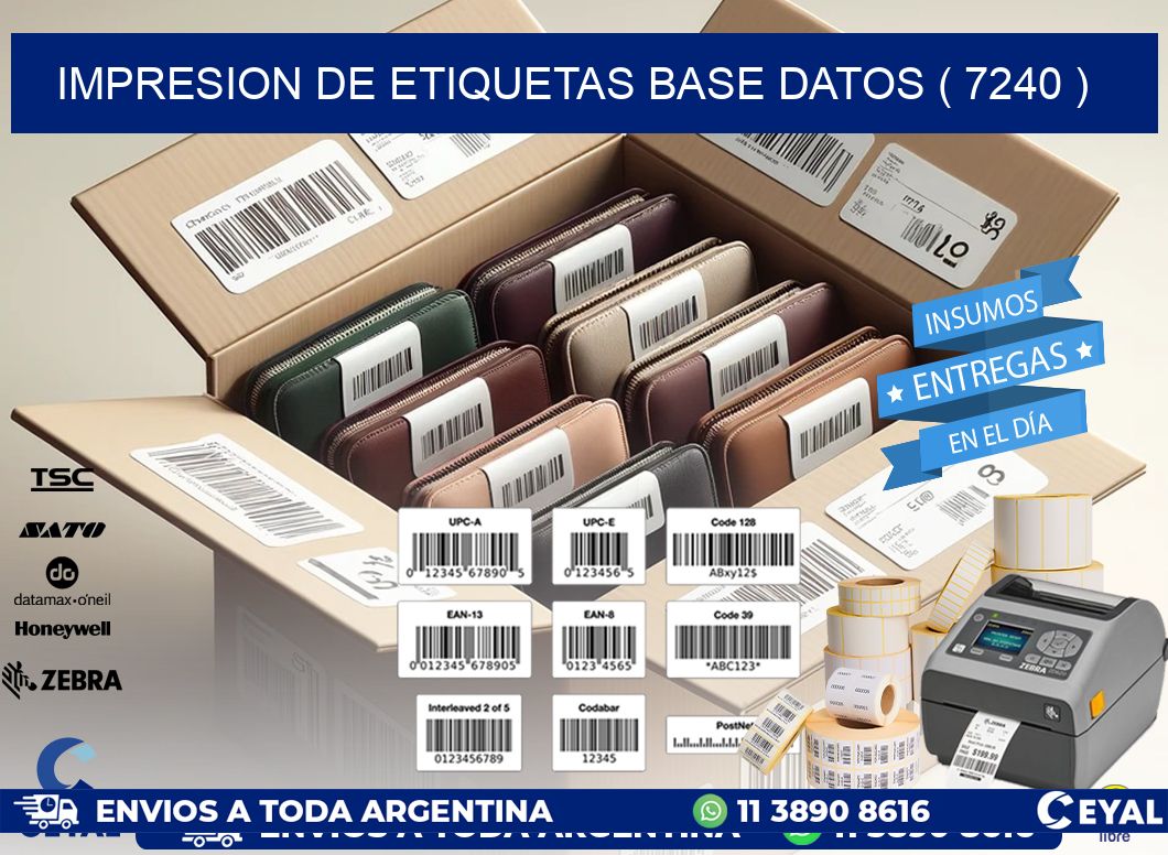 impresion de etiquetas base datos ( 7240 )