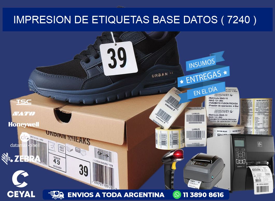 impresion de etiquetas base datos ( 7240 )