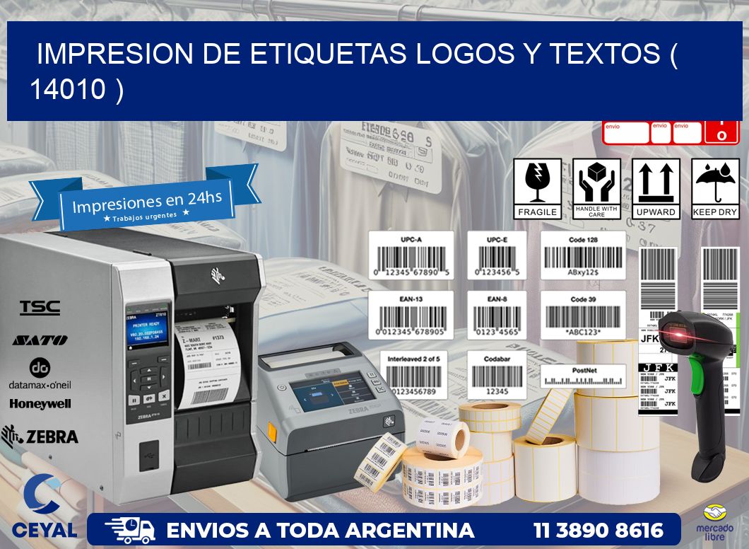 impresion de etiquetas logos y textos ( 14010 )