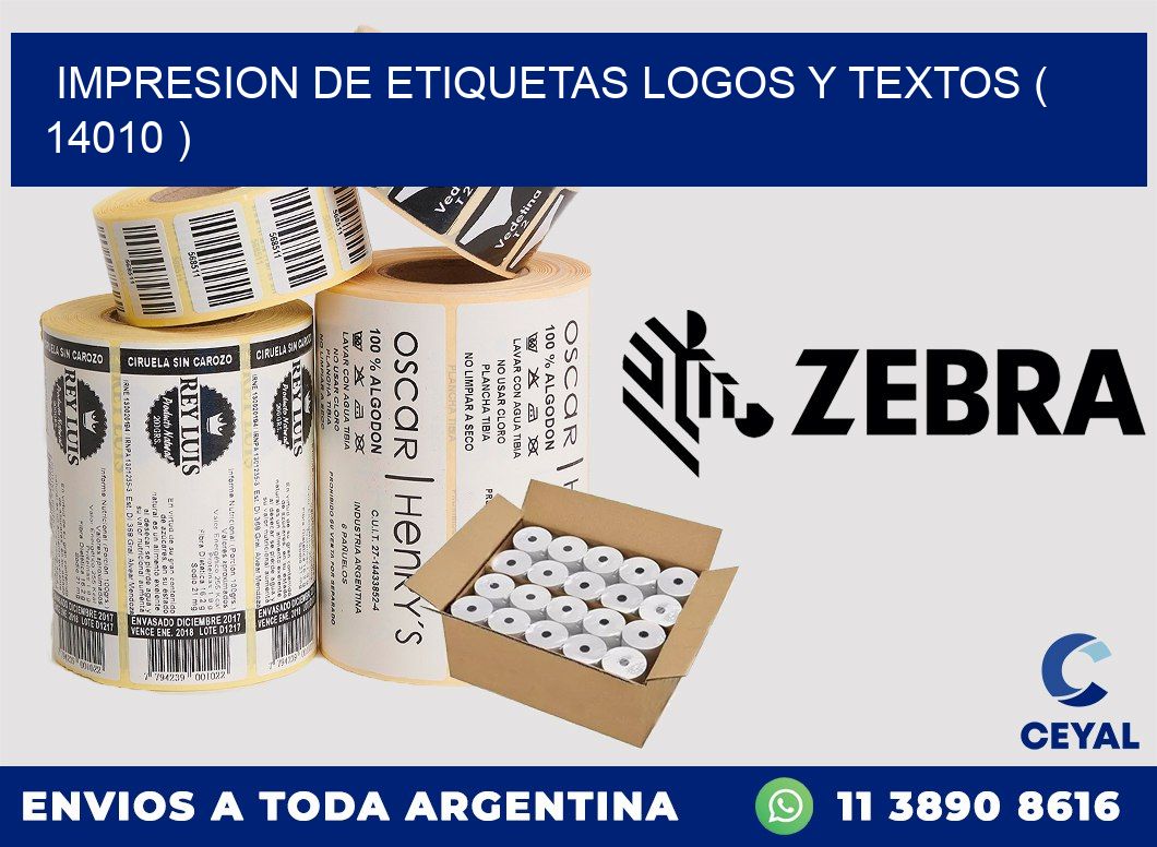 impresion de etiquetas logos y textos ( 14010 )