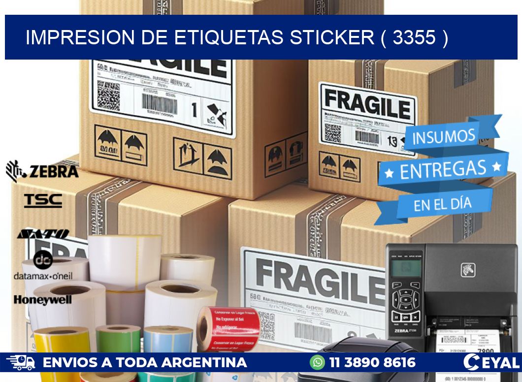 impresion de etiquetas sticker ( 3355 )