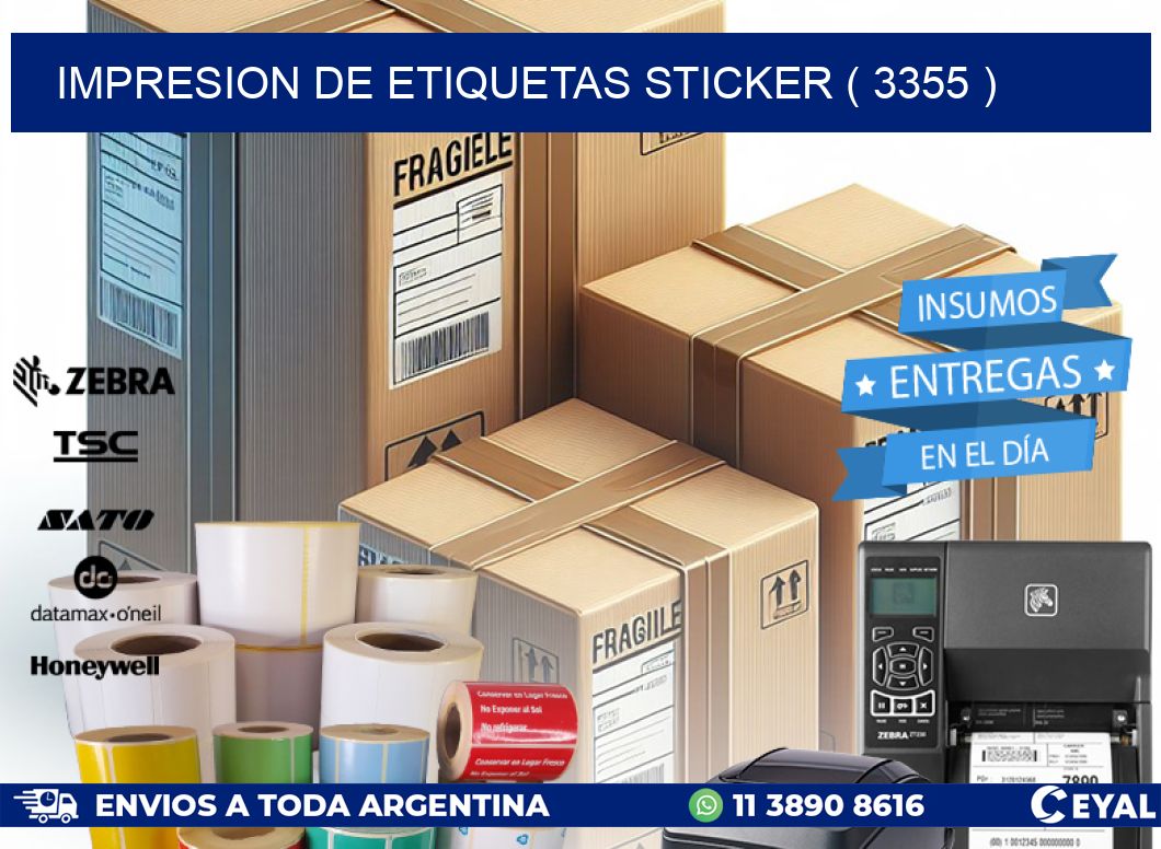 impresion de etiquetas sticker ( 3355 )