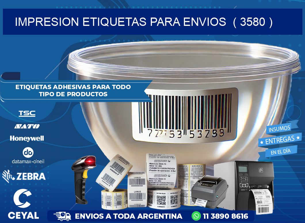 impresion etiquetas para envios  ( 3580 )
