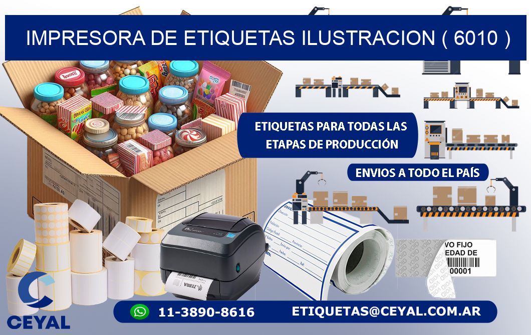impresora de etiquetas ilustracion ( 6010 )