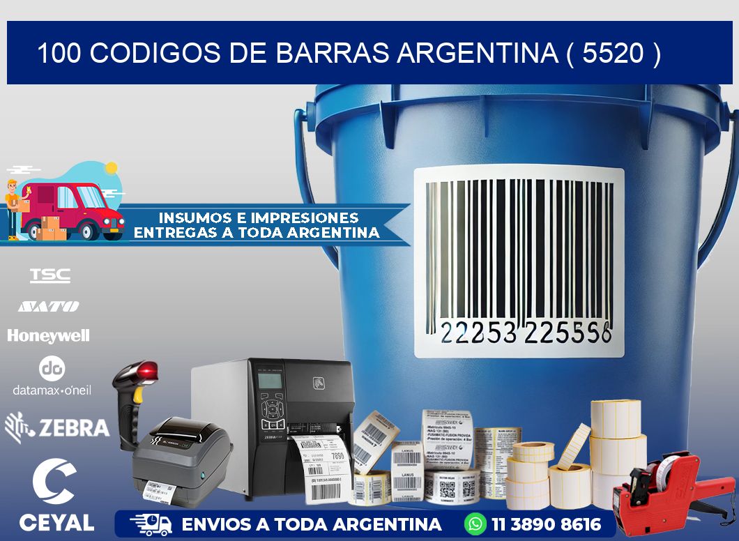 100 codigos de barras argentina ( 5520 )