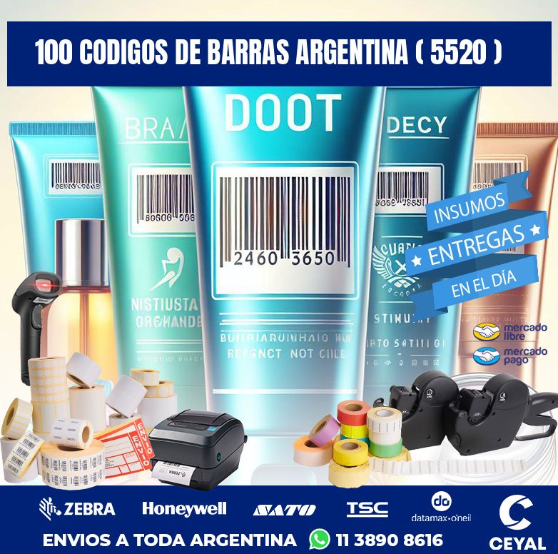 100 codigos de barras argentina ( 5520 )