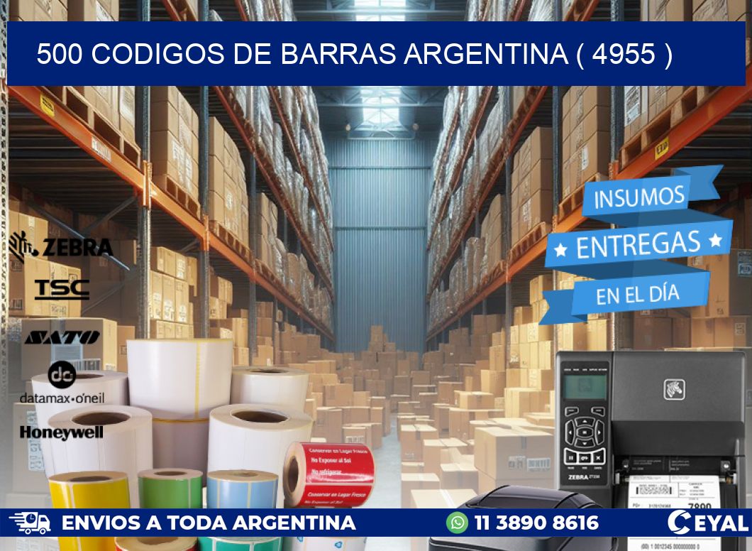 500 codigos de barras argentina ( 4955 )