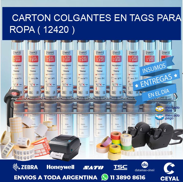 CARTON COLGANTES EN TAGS PARA ROPA ( 12420 )