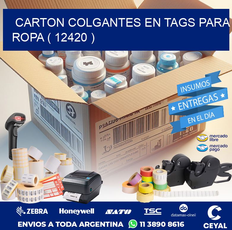 CARTON COLGANTES EN TAGS PARA ROPA ( 12420 )