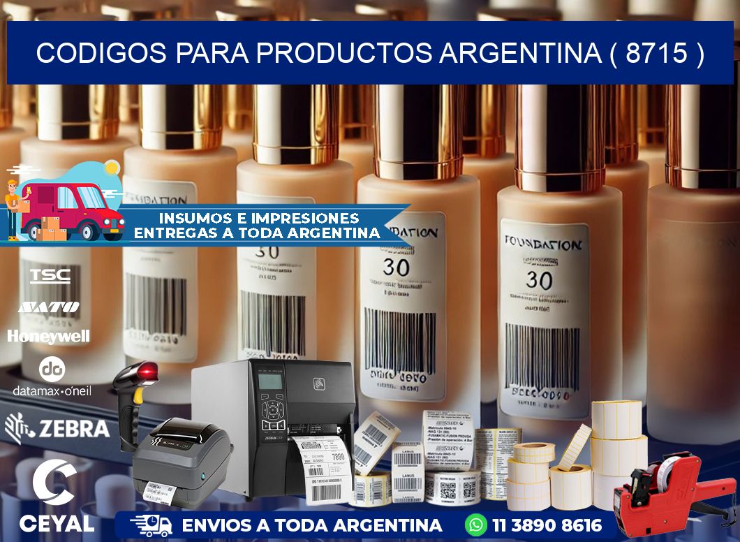 CODIGOS PARA PRODUCTOS ARGENTINA ( 8715 )